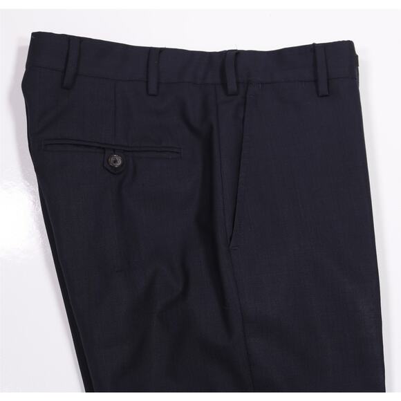 Billy Reid Mens Solid Navy Blue Flat Front Wool Dress Pants 29x28 - Picture 2 of 7